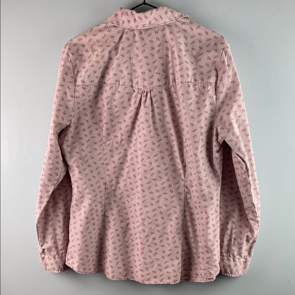 Ruff Hewn Pink Floral Button Down Shirt Size L - Picture 5 of 6